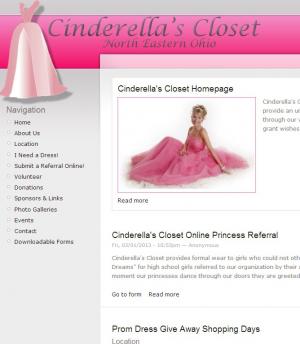 Cinderella's Closet Web Site Hosted and Designed by Home PC Patrol