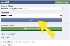 Image 3: Log In Screen