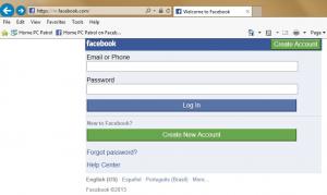 Image 1: Mobile Facebook Log In Screen